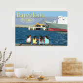 Reisen Barcelona, Spanien Poster (Küche)