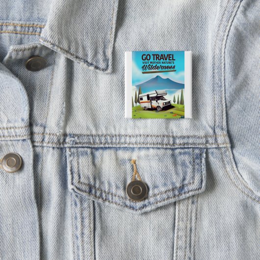 Reisen, besuchen Mutter Natur Wilderness RV. Button (Beispiel)