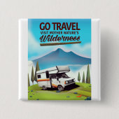 Reisen, besuchen Mutter Natur Wilderness RV. Button (Vorderseite)