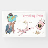 Reisen Brautparty von Frau zu Frau. Banner (Horizontal)