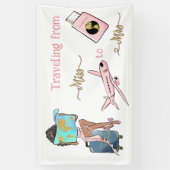 Reisen Brautparty von Frau zu Frau. Banner (Vertikal)