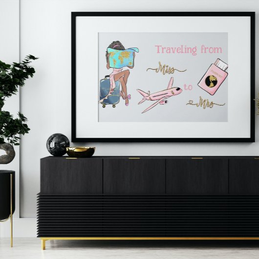 Reisen Brautparty von Frau zu Frau. Banner