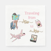 Reisen Brautparty von Frau zu Frau. Serviette (Vorderseite)