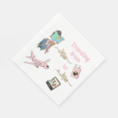 Reisen Brautparty von Frau zu Frau. Serviette (Ecke)