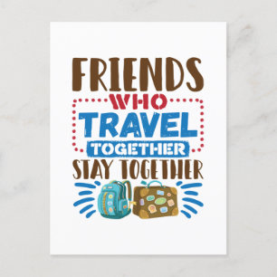 Reisen Buddies Freunde, die zusammen reisen Postkarte
