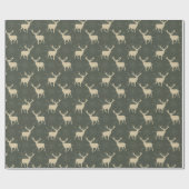 Reisen der Weihnachtsrenner mit Grün und Gold Geschenkpapier (Flach)