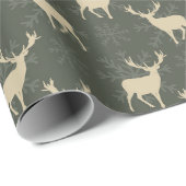 Reisen der Weihnachtsrenner mit Grün und Gold Geschenkpapier (Rolleneckpunkt)