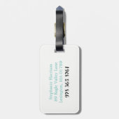 Reisen der WeltAquarell-Gepäckanhänger Gepäckanhänger (Rückseite vertikal)