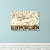 Reisen des Apostels PaulPanoramic Karte Leinwanddruck (Insitu (Holzboden))