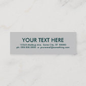 reisen die Welt. (Farbe kundengerecht) Mini Visitenkarte (Rückseite)