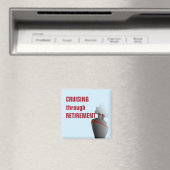 Reisen durch Altersvorsorge blau Magnet (In Situ (Geschirrspüler))