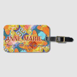 Reisen durch den Abstrakten kaiserlichen Individue Gepäckanhänger