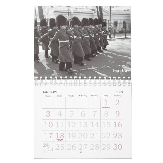 Reisen durch die Jahre Kalender (Jan 2027)