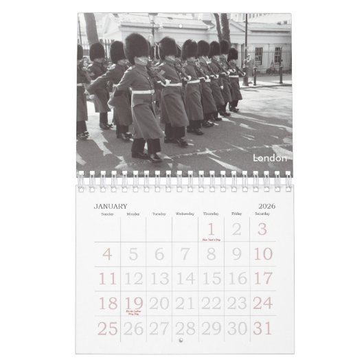 Reisen durch die Jahre Kalender (Jan 2026)