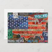 Reisen durch die USA One Plate at a Time Postkarte (Vorne/Hinten)