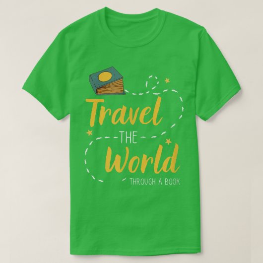 Reisen durch die Welt durch ein Buch von Männern,  T-Shirt (Design vorne)