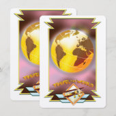 Reisen durch die Welt Goldene Globe (Vorne/Hinten)