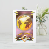 Reisen durch die Welt Goldene Globe (Stehend Vorderseite)