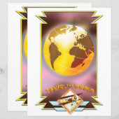 Reisen durch die Welt Goldene Globe (Vorne/Hinten)
