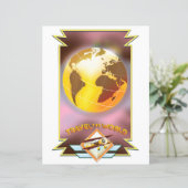 Reisen durch die Welt Goldene Globe (Stehend Vorderseite)