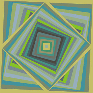 Reisen durch einen trippigen grünen Garten Kissen