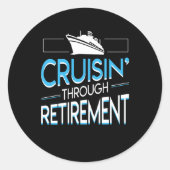 Reisen durch Rentengeschenke Runder Aufkleber (Vorderseite)