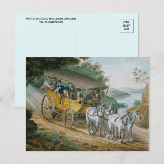 Reisen durch Stagecoach Kunstschätze von Pavel Pet Postkarte (Vorne/Hinten)