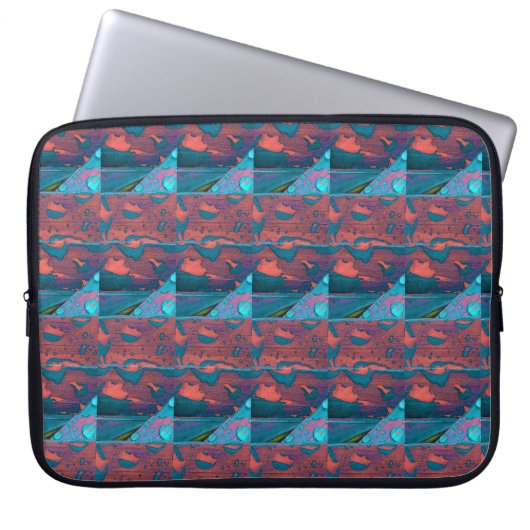Reisen, ein Abstraktes Muster Laptopschutzhülle (Vorderseite)