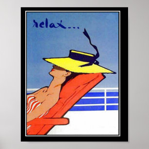 Reisen Entspannung Vintage Plakat