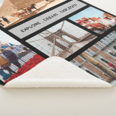 Reisen Erinnerungen Foto Keepake Schwarz Grau Sherpadecke (3/4)