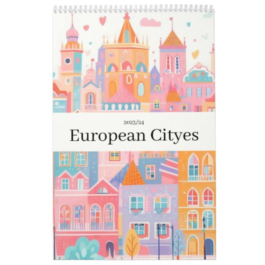 Reisen Europa Pink Girly Kalender (Titelbild)