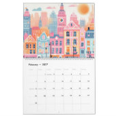Reisen Europa Pink Girly Kalender (Feb 2027)