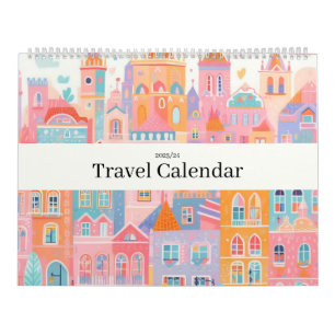 Reisen Europa Pink Girly Kalender