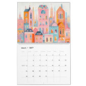 Reisen Europa Pink Girly Kalender (Mär 2027)