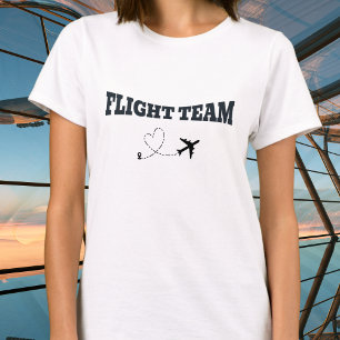 Reisen Familie Urlaub Black Flight Team Flugzeug T-Shirt