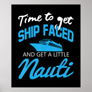 Reisen  Funny Boat Party Schiff Familienfahrt Poster
