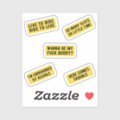 Reisen (gelb) Aufkleber (Blatt)