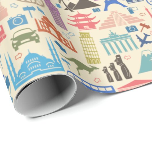 Reisen Geschenkpapier (Rolleneckpunkt)