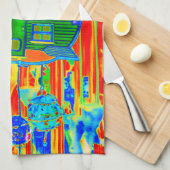 Reisen Geschirrtuch (Viertel Falte)