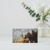 Reisen - Golden Pagoda Business Card Visitenkarte (Stehend Vorderseite)