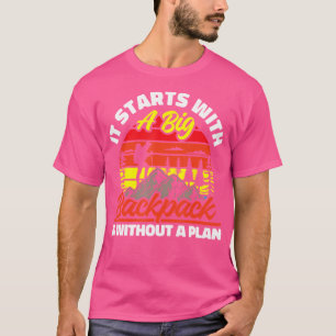 Reisen Großer Rucksack ohne Wanderplan T-Shirt