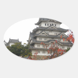 Reisen Himeji Schloss Ovaler Aufkleber