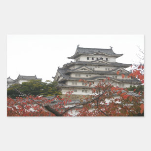 Reisen Himeji Schloss Rechteckiger Aufkleber