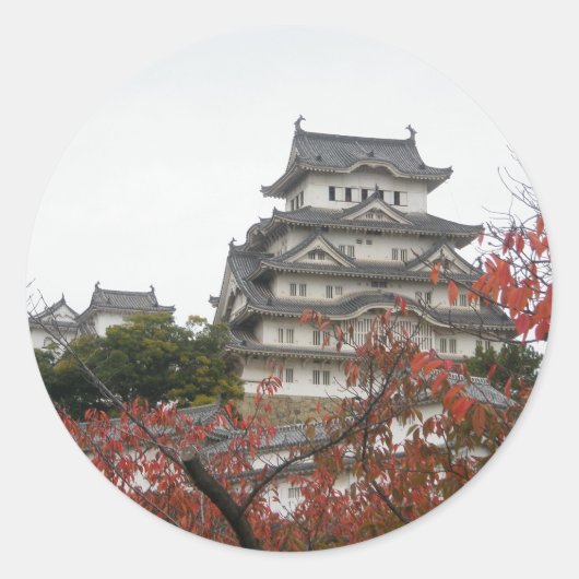 Reisen Himeji Schloss Runder Aufkleber (Vorderseite)