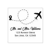 Reisen Hochzeit Zwei Flugzeuge machen Herz-Moderne Gummistempel (Prägung)