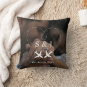 Reisen Hochzeitflugzeug Herz-Save the Date-Foto Kissen (Decke)