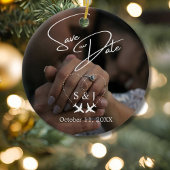 Reisen Hochzeitflugzeug Herz Save the Date XMAS Keramik Ornament