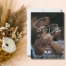 Reisen Hochzeitsflugzeug Herz Modern Save the Date Einladung