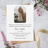 Reisen Hochzeitsflugzeug Herz Modern Save the Date Einladung