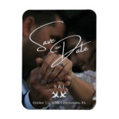 Reisen Hochzeitsflugzeug Herz Modern Save the Date Magnet (Vertikal)